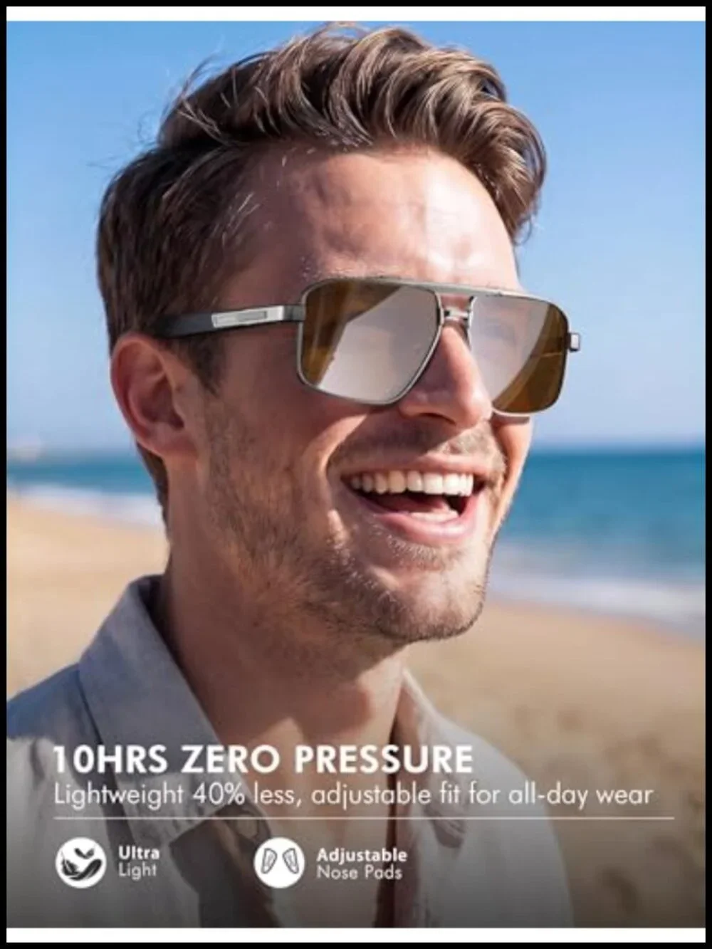 Polarized Aviator Sunglasses for Men Women UV400 Protection Anti-Glare Driving